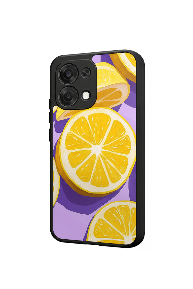 Oppo A6 Pro Uyumlu Limon Tasarımlı Glossy Premium Kılıf