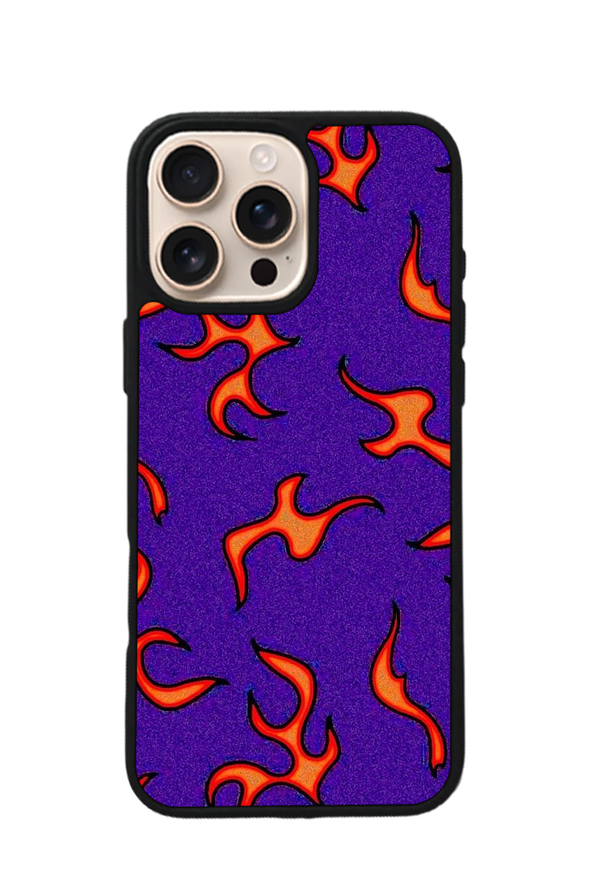 iPhone 14 Pro Max Uyumlu Retro Flame Patterns Tasarımlı Glossy Premium Kılıf
