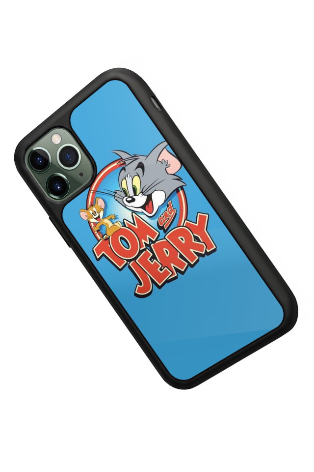 iPhone 11 Pro Max Uyumlu Tom And Jerry Tasarımlı Glossy Premium Kılıf