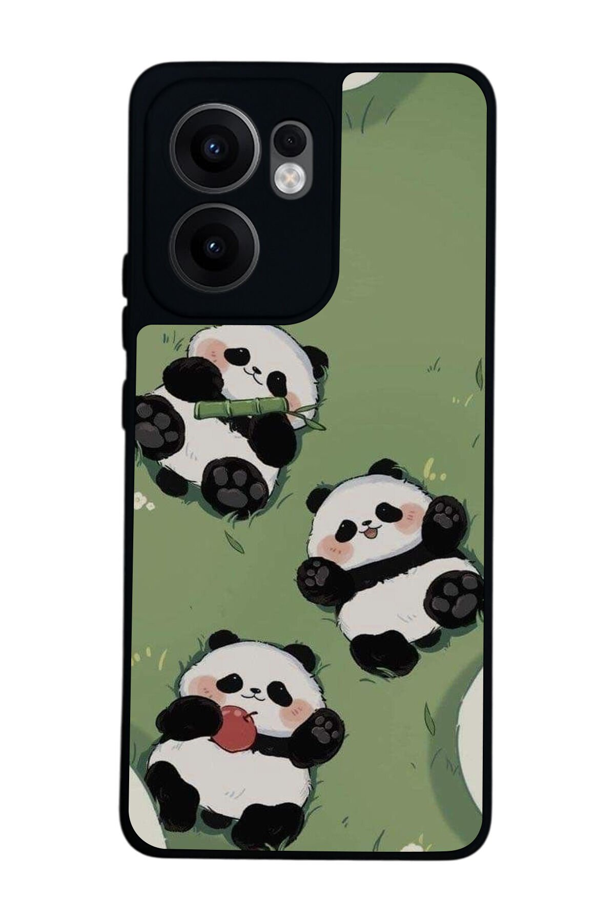 Oppo Reno 13F Uyumlu Panda Tasarımlı Glossy Premium Kılıf
