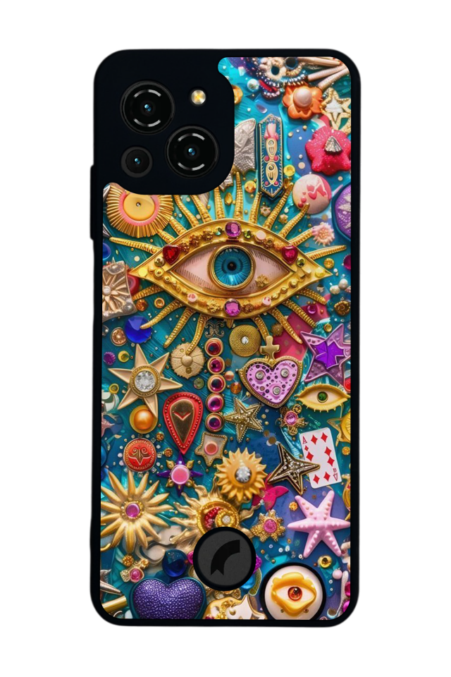 Reeder S23 Pro Max Uyumlu Göz Tasarımlı Glossy Premium Kılıf