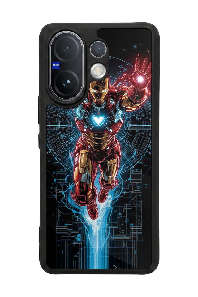 Vivo V60 Uyumlu Iron Man ( Demir Adam ) Tasarımlı Glossy Premium Kılıf