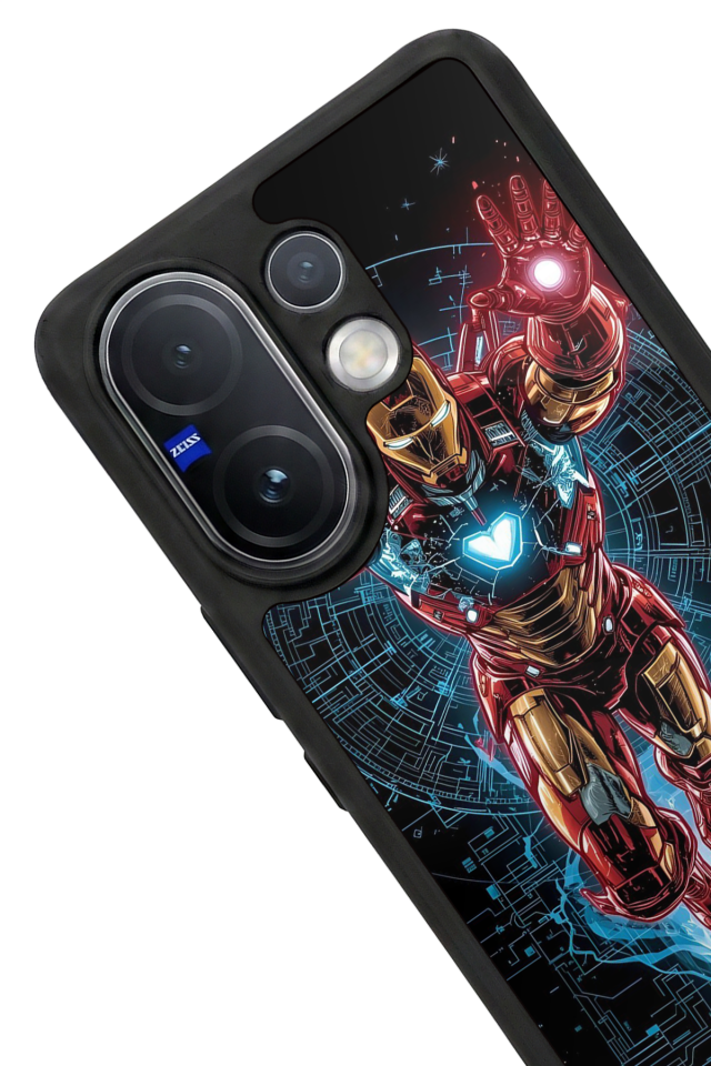 Vivo V60 Uyumlu Iron Man ( Demir Adam ) Tasarımlı Glossy Premium Kılıf