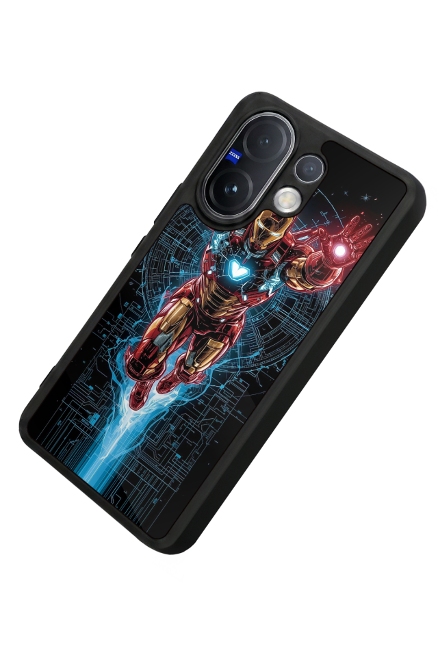 Vivo V60 Uyumlu Iron Man ( Demir Adam ) Tasarımlı Glossy Premium Kılıf