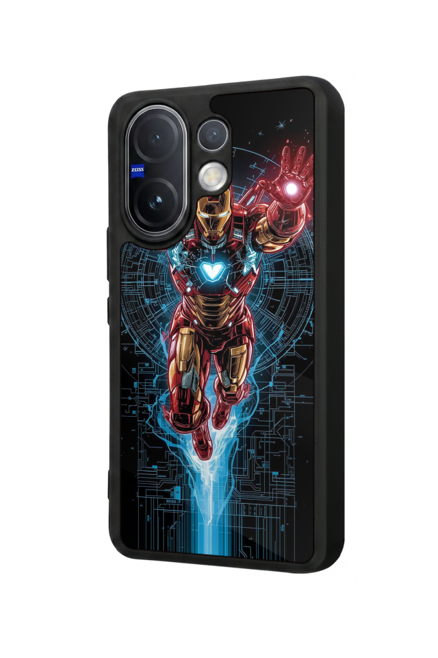 Vivo V60 Uyumlu Iron Man ( Demir Adam ) Tasarımlı Glossy Premium Kılıf