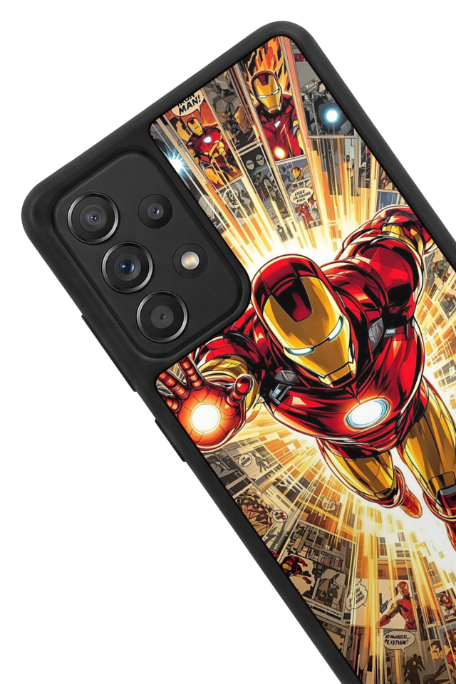 Samsung Galaxy A72 Uyumlu  Iron Man ( Demir Adam ) Tasarımlı Glossy Premium Kılıf