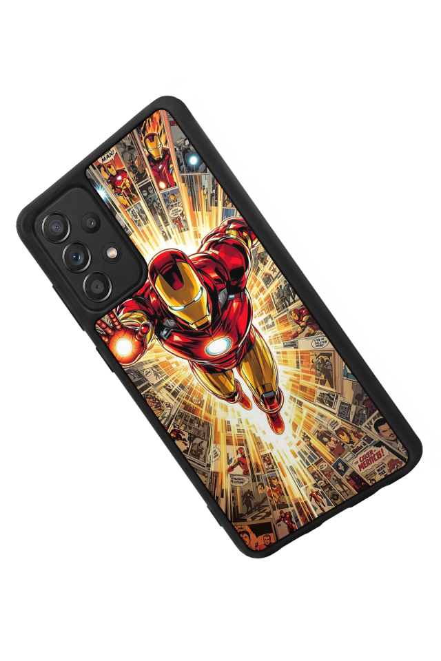Samsung Galaxy A72 Uyumlu  Iron Man ( Demir Adam ) Tasarımlı Glossy Premium Kılıf