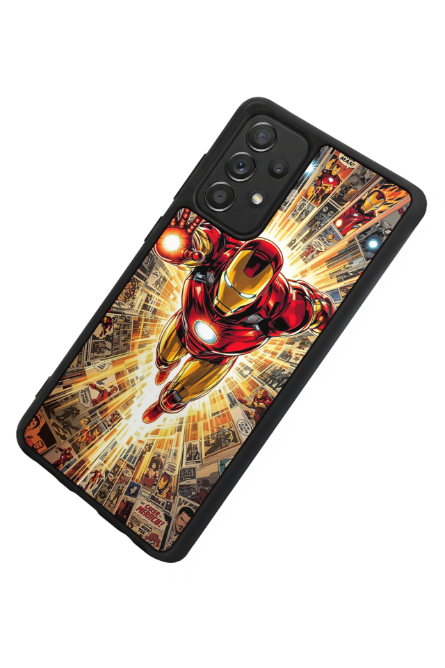 Samsung Galaxy A72 Uyumlu  Iron Man ( Demir Adam ) Tasarımlı Glossy Premium Kılıf
