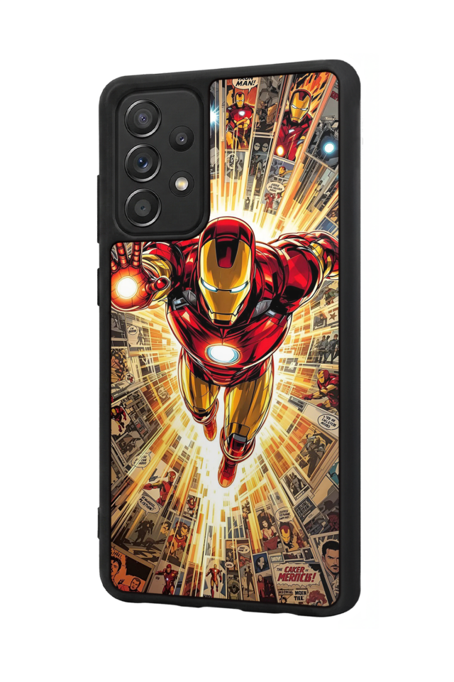 Samsung Galaxy A72 Uyumlu  Iron Man ( Demir Adam ) Tasarımlı Glossy Premium Kılıf