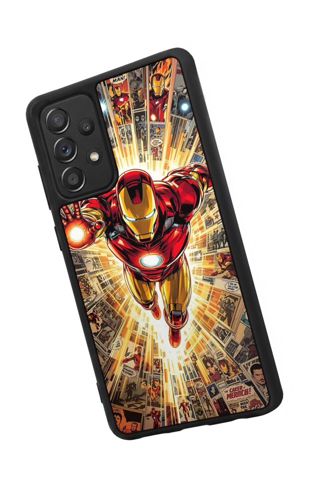 Samsung Galaxy A72 Uyumlu  Iron Man ( Demir Adam ) Tasarımlı Glossy Premium Kılıf