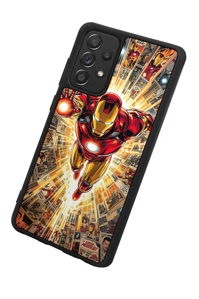 Samsung Galaxy A72 Uyumlu  Iron Man ( Demir Adam ) Tasarımlı Glossy Premium Kılıf