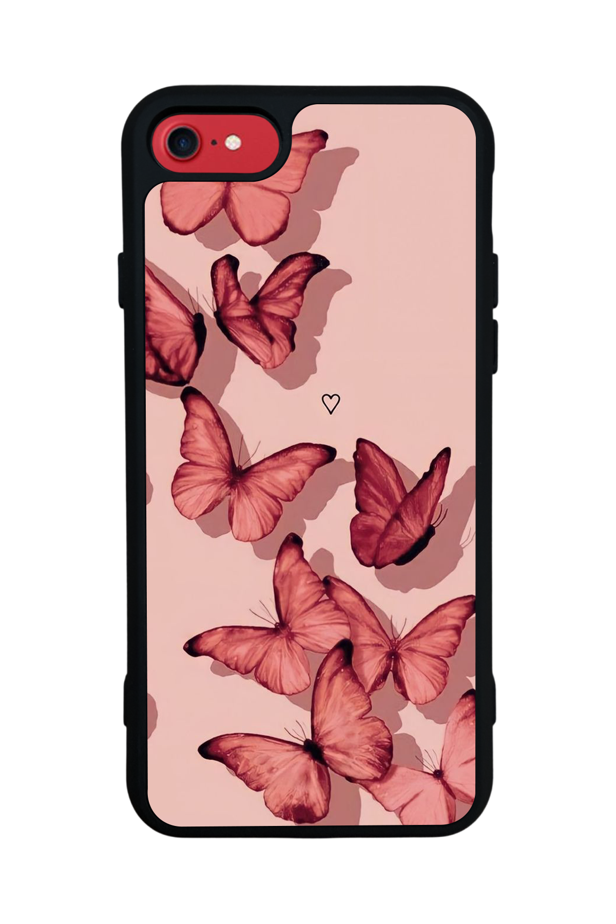 iPhone SE Uyumlu Kelebek Tasarımlı Glossy Premium Kılıf