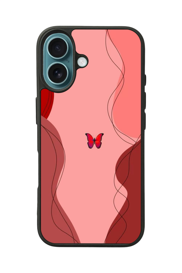 iPhone 16 Plus Uyumlu Kelebek Tasarımlı Glossy Premium Kılıf