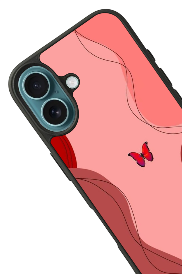 iPhone 16 Plus Uyumlu Kelebek Tasarımlı Glossy Premium Kılıf