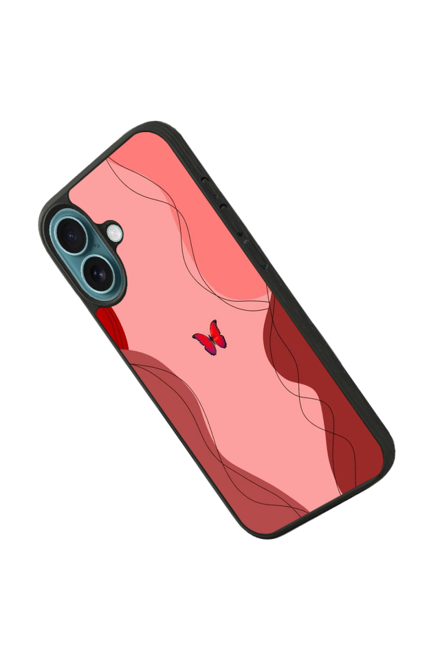 iPhone 16 Plus Uyumlu Kelebek Tasarımlı Glossy Premium Kılıf