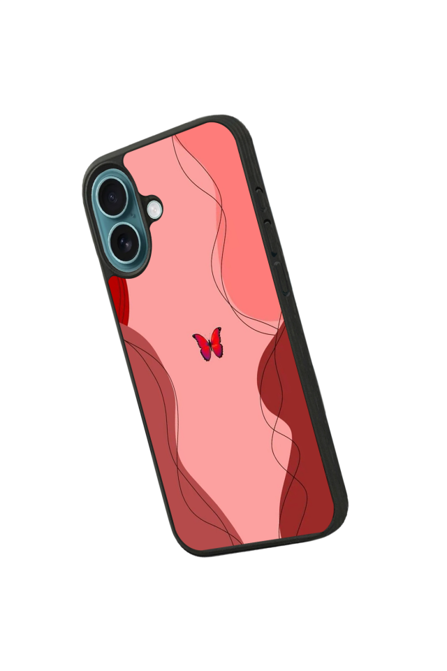 iPhone 16 Plus Uyumlu Kelebek Tasarımlı Glossy Premium Kılıf