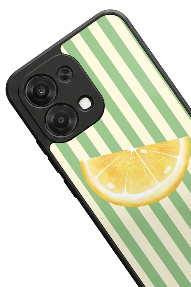 Oppo A6 Pro Uyumlu Limon Tasarımlı Glossy Premium Kılıf