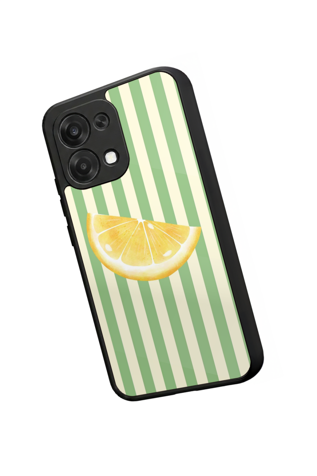 Oppo A6 Pro Uyumlu Limon Tasarımlı Glossy Premium Kılıf