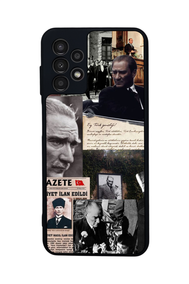 Samsung Galaxy A23 Uyumlu Mustafa Kemal Ataturk Tasarımlı Glossy Premium Kılıf