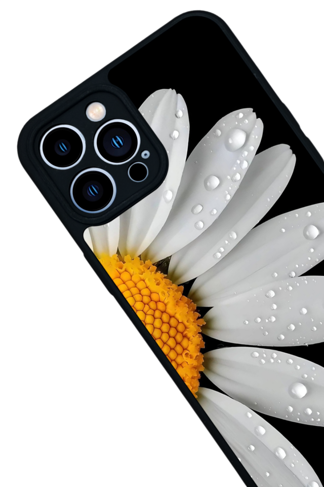 iPhone 13 Pro Max Uyumlu Papatya Tasarımlı Glossy Premium Kılıf