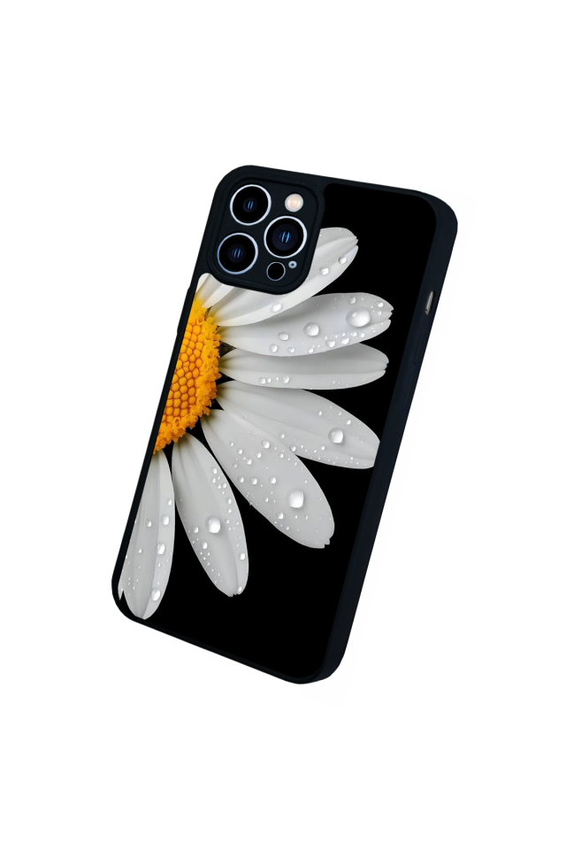iPhone 13 Pro Max Uyumlu Papatya Tasarımlı Glossy Premium Kılıf