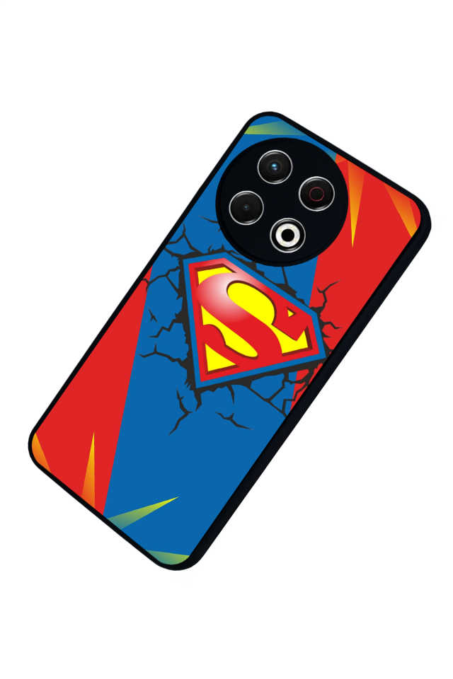 Tecno Spark 30 Pro Uyumlu Superman Tasarımlı Glossy Premium Kılıf