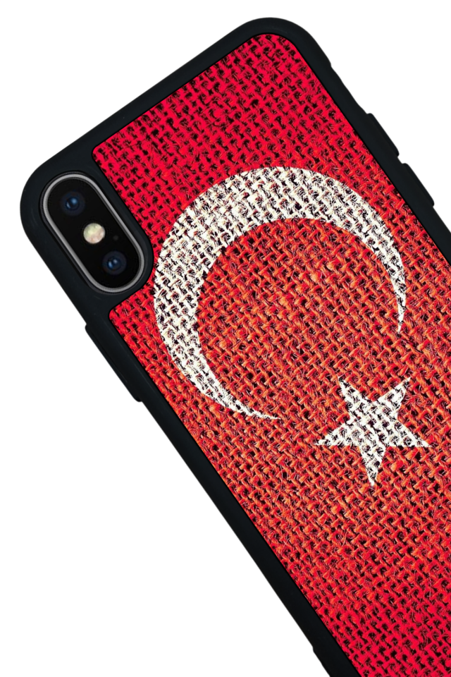 iPhone X/ XS Uyumlu Türk Bayragi Tasarımlı Glossy Premium Kılıf
