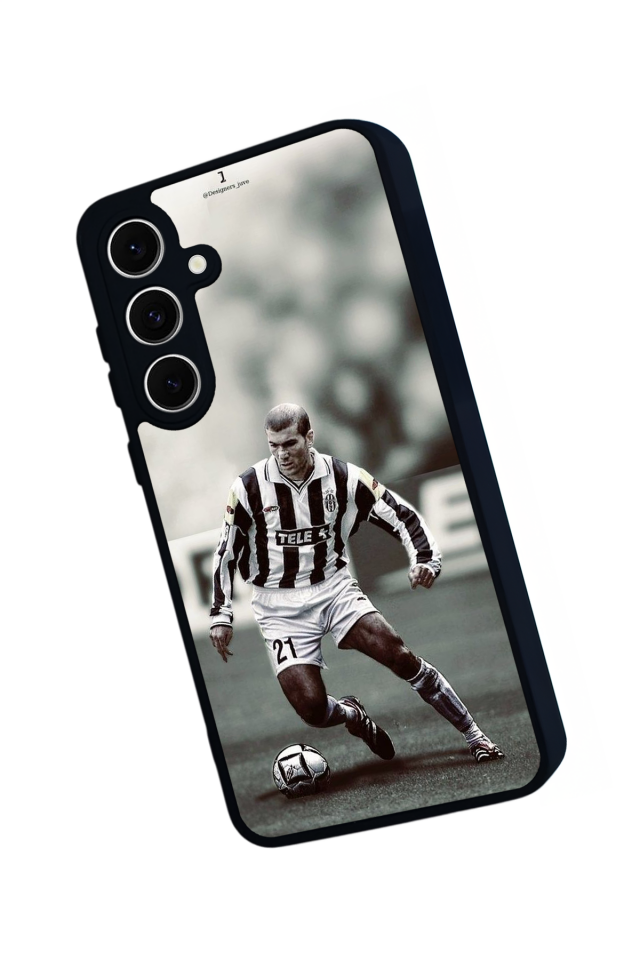 Samsung Galaxy S24 FE Uyumlu Zidane Tasarımlı Glossy Premium Kılıf