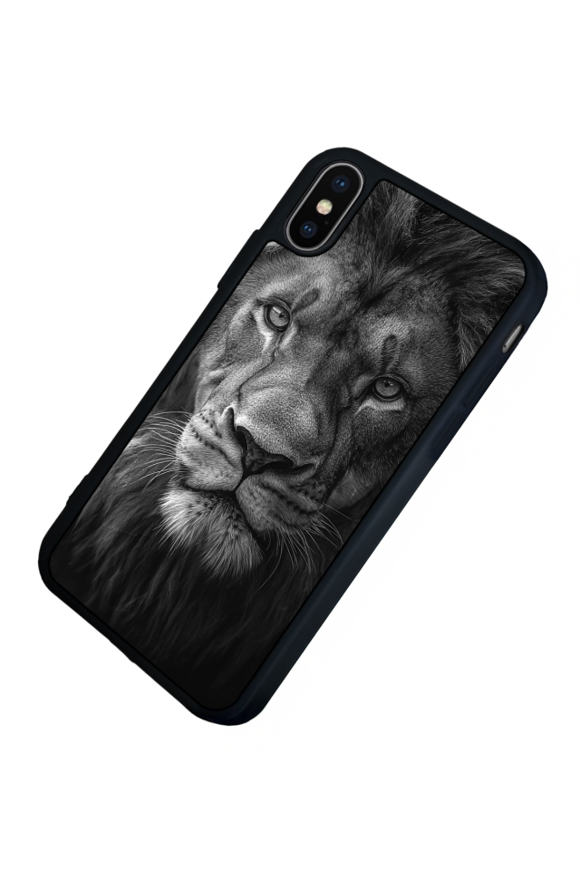 iPhone XS Max Uyumlu Aslan Tasarımlı Glossy Premium Kılıf