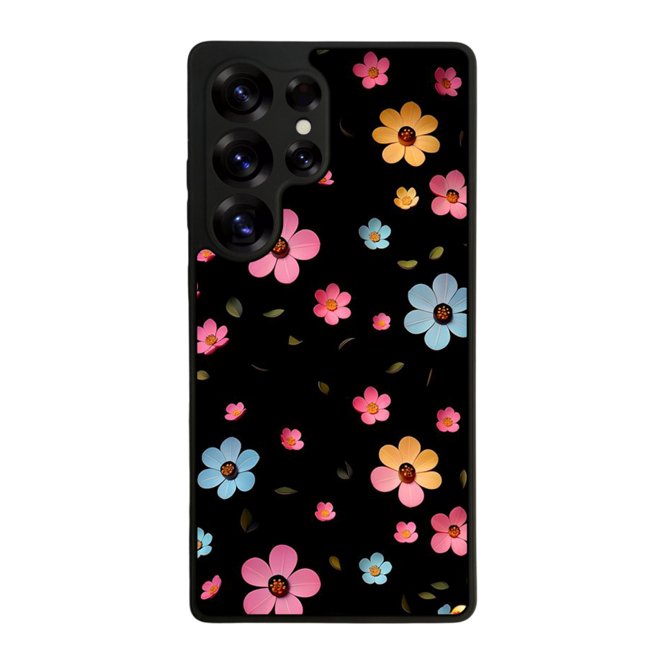 Samsung Galaxy S25 Ultra Uyumlu Cicek Tasarımlı Glossy Premium Kılıf
