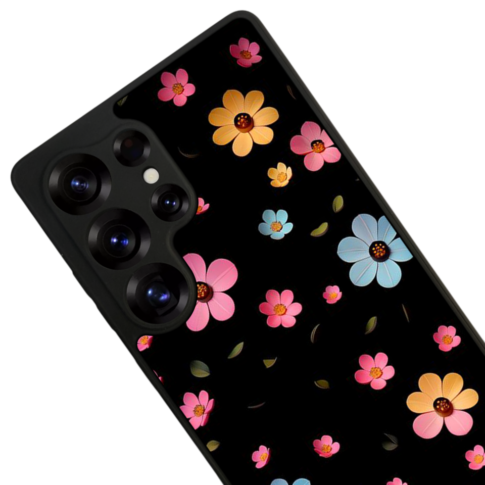 Samsung Galaxy S25 Ultra Uyumlu Cicek Tasarımlı Glossy Premium Kılıf