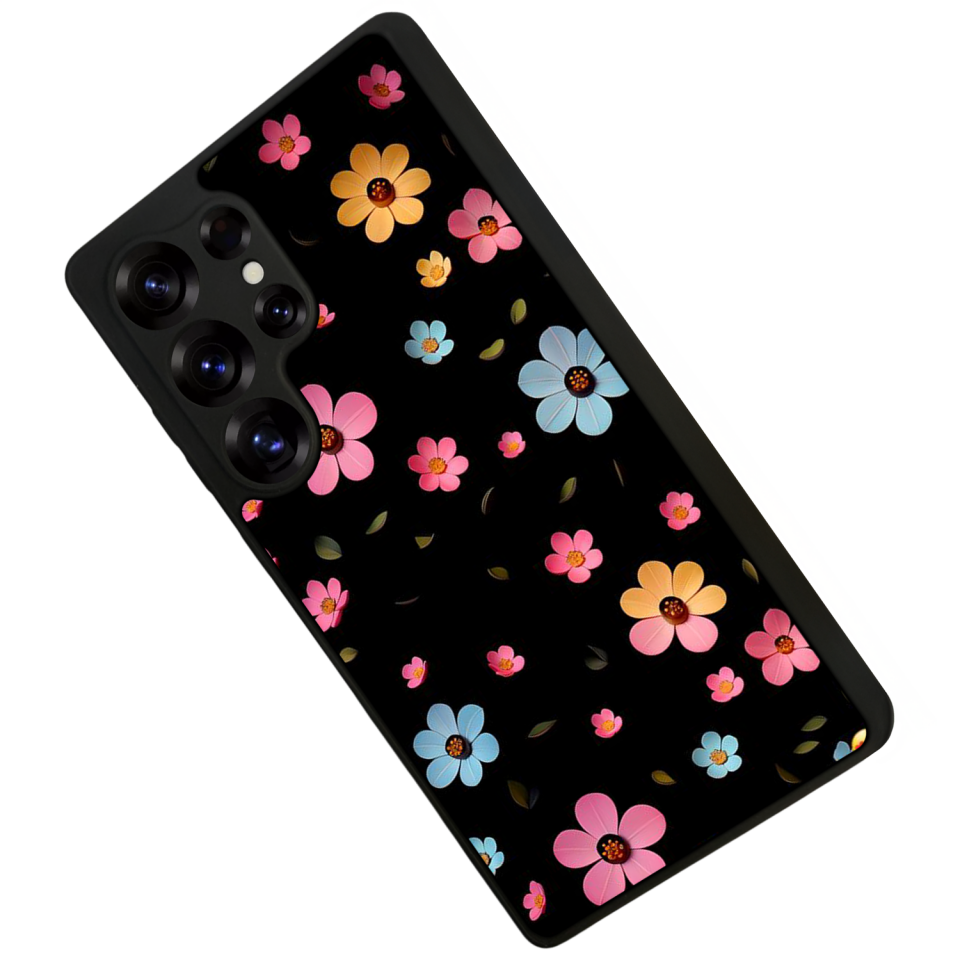 Samsung Galaxy S25 Ultra Uyumlu Cicek Tasarımlı Glossy Premium Kılıf