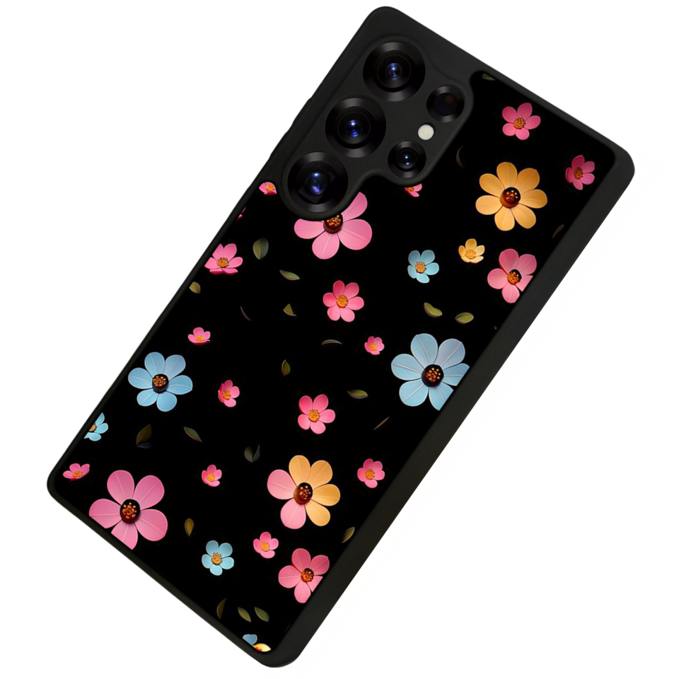 Samsung Galaxy S25 Ultra Uyumlu Cicek Tasarımlı Glossy Premium Kılıf