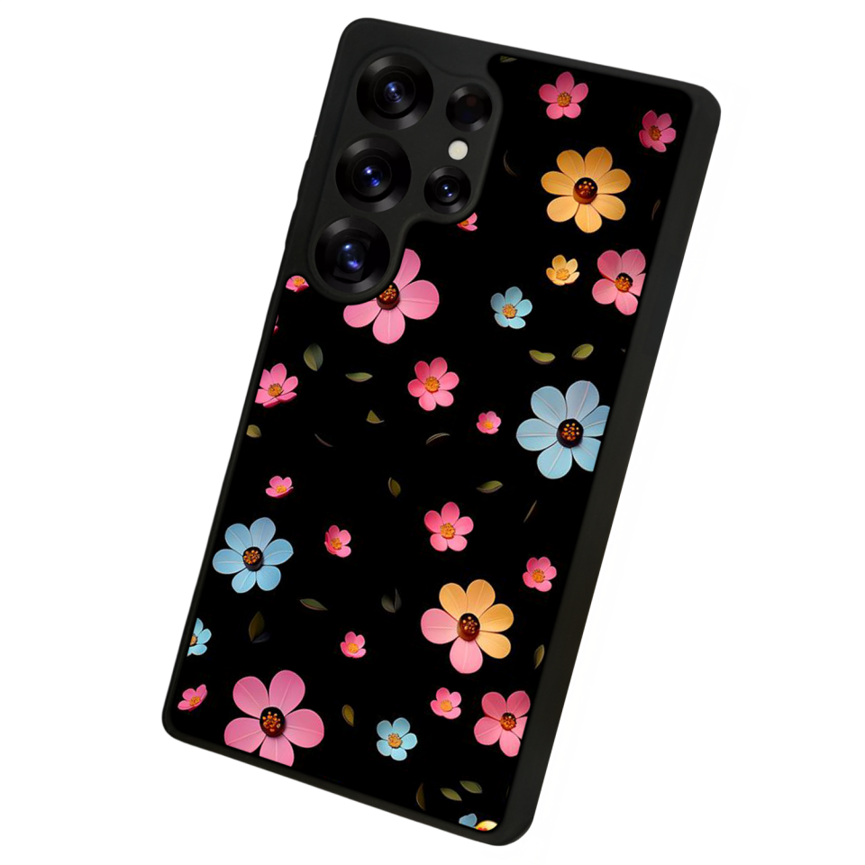 Samsung Galaxy S25 Ultra Uyumlu Cicek Tasarımlı Glossy Premium Kılıf