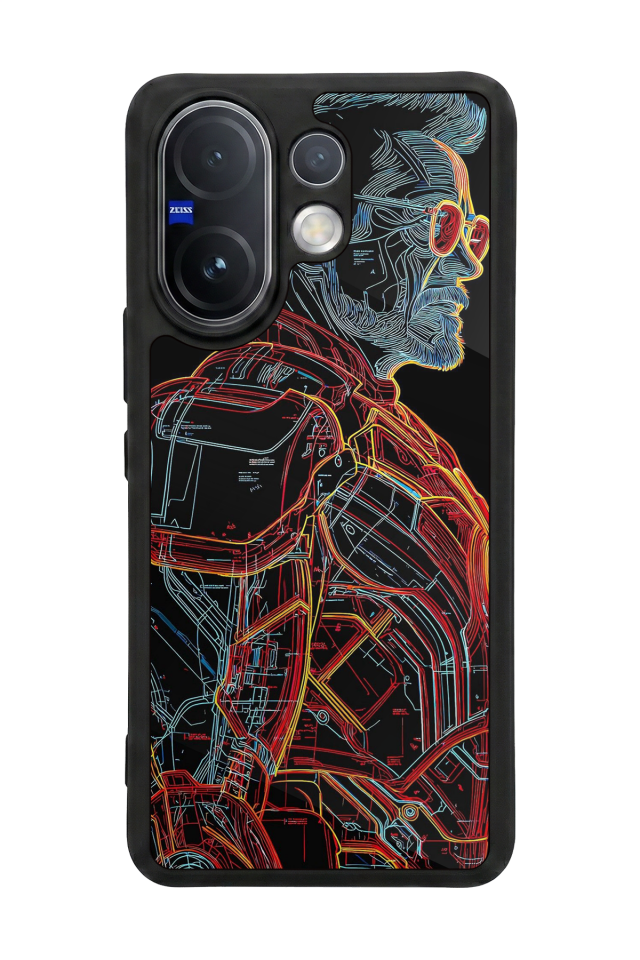 Vivo V60 Uyumlu Iron Man ( Demir Adam ) Tasarımlı Glossy Premium Kılıf