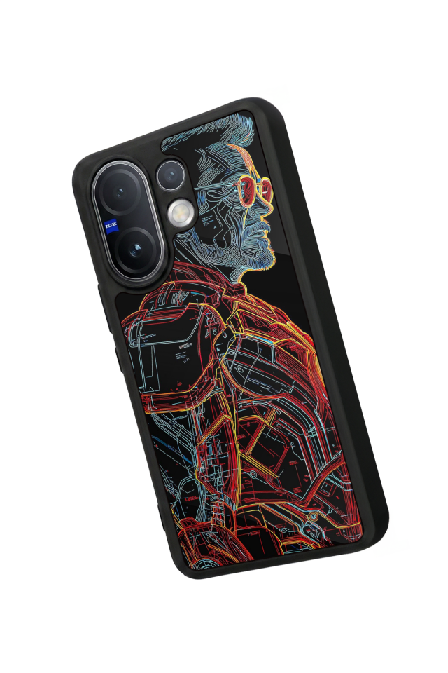 Vivo V60 Uyumlu Iron Man ( Demir Adam ) Tasarımlı Glossy Premium Kılıf