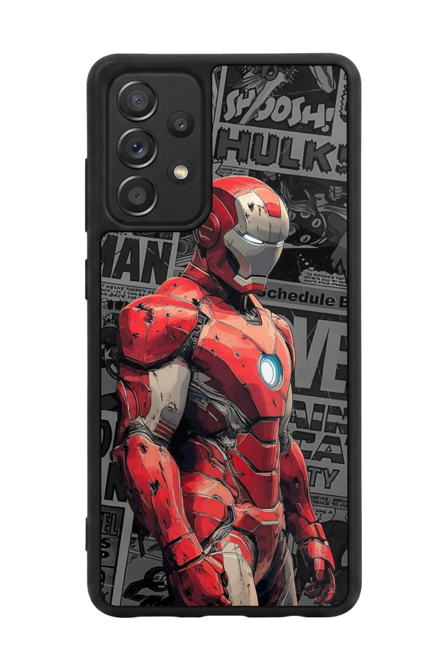Samsung Galaxy A72 Uyumlu  Iron Man ( Demir Adam ) Tasarımlı Glossy Premium Kılıf