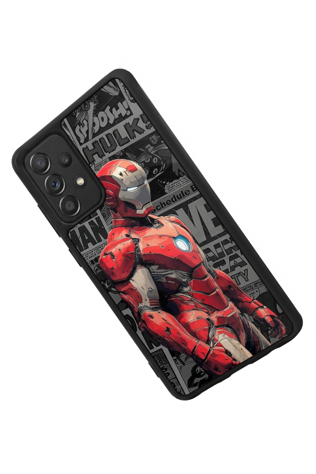 Samsung Galaxy A72 Uyumlu  Iron Man ( Demir Adam ) Tasarımlı Glossy Premium Kılıf