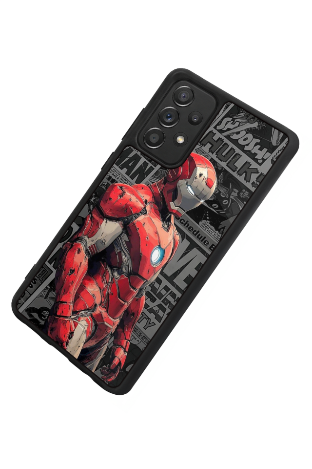 Samsung Galaxy A72 Uyumlu  Iron Man ( Demir Adam ) Tasarımlı Glossy Premium Kılıf