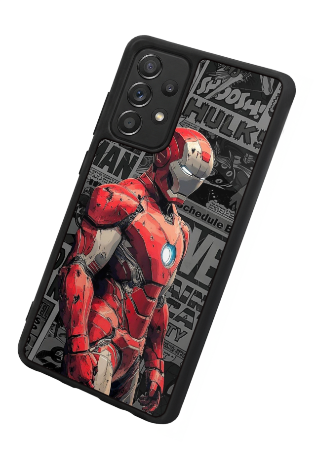 Samsung Galaxy A72 Uyumlu  Iron Man ( Demir Adam ) Tasarımlı Glossy Premium Kılıf