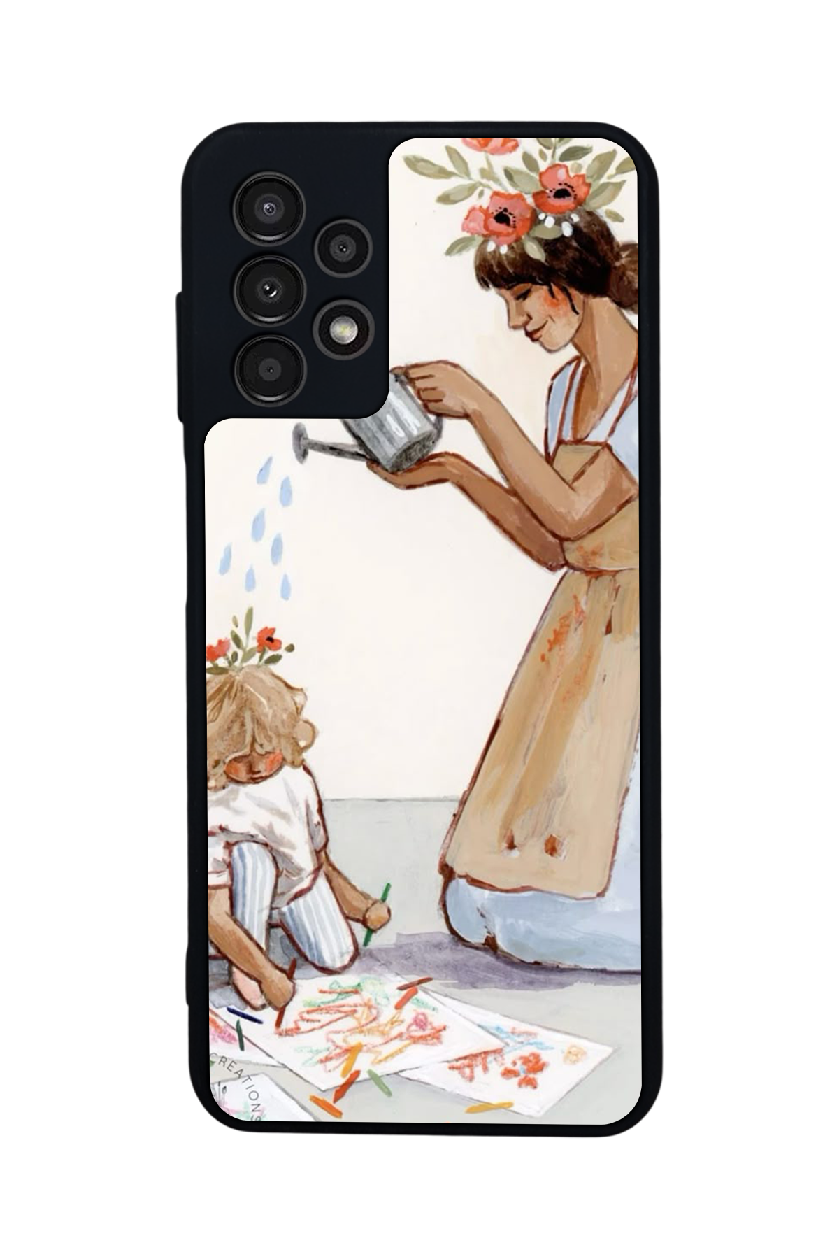Samsung Galaxy A13 Uyumlu Kalp Love Tasarımlı Glossy Premium Kılıf