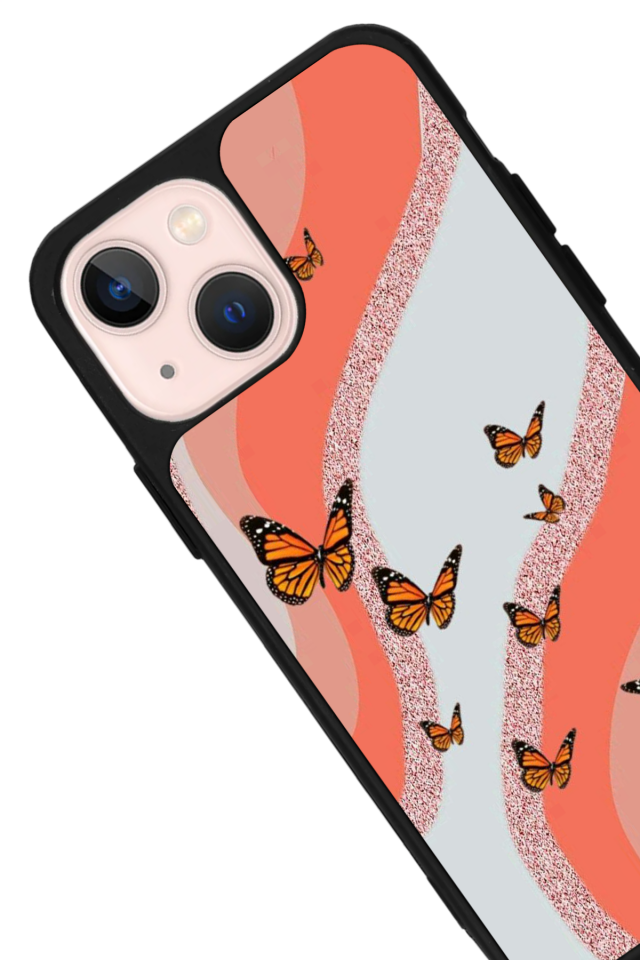 iPhone 15 Uyumlu Kelebek Tasarımlı Glossy Premium Kılıf