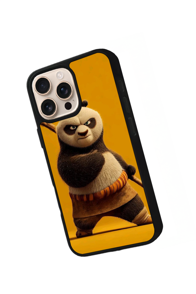 iPhone 16 Pro Max Uyumlu Kung Fu Panda Tasarımlı Glossy Premium Kılıf
