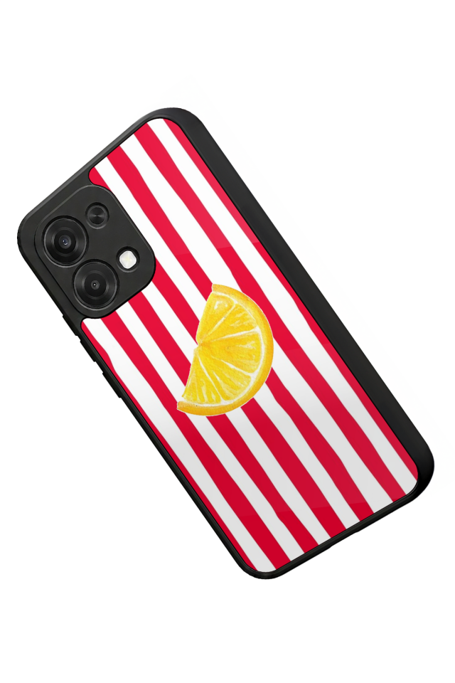Oppo A6 Pro Uyumlu Limon Tasarımlı Glossy Premium Kılıf
