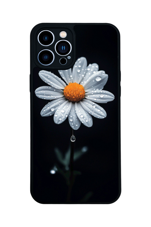 iPhone 13 Pro Max Uyumlu Papatya Tasarımlı Glossy Premium Kılıf