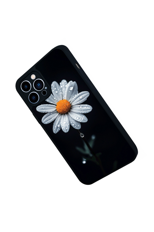 iPhone 13 Pro Max Uyumlu Papatya Tasarımlı Glossy Premium Kılıf