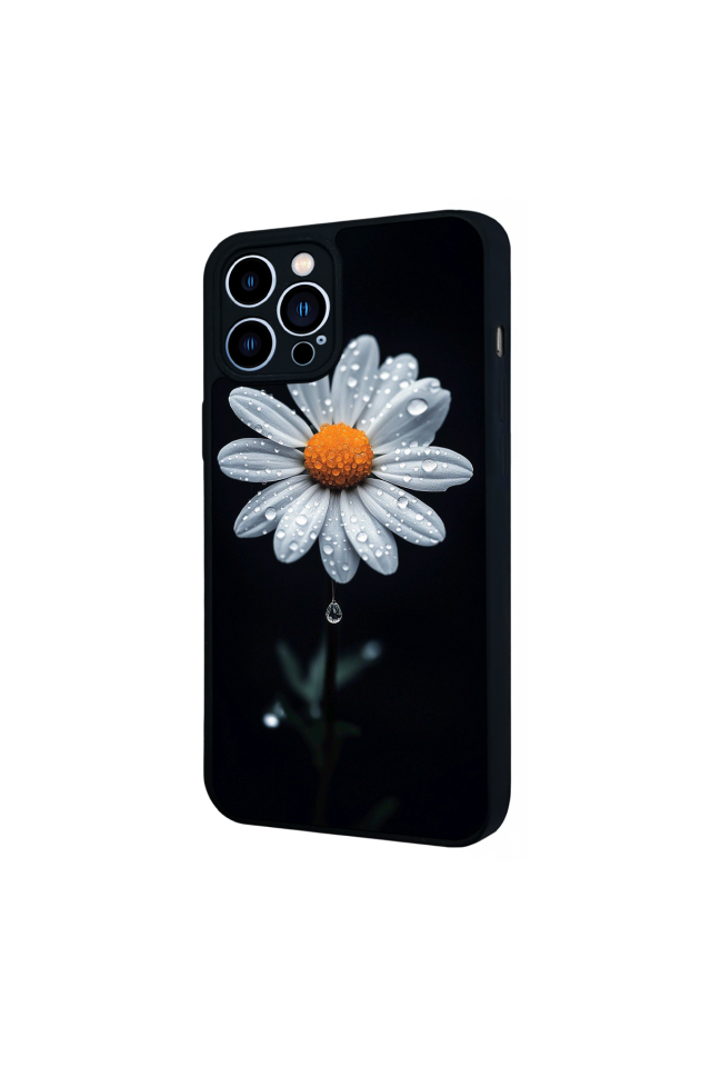 iPhone 13 Pro Max Uyumlu Papatya Tasarımlı Glossy Premium Kılıf
