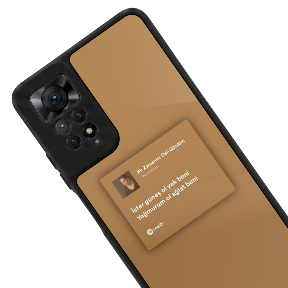 Xiaomi Redmi Note 12 Pro Uyumlu Sarki Sozleri Tasarımlı Glossy Premium Kılıf