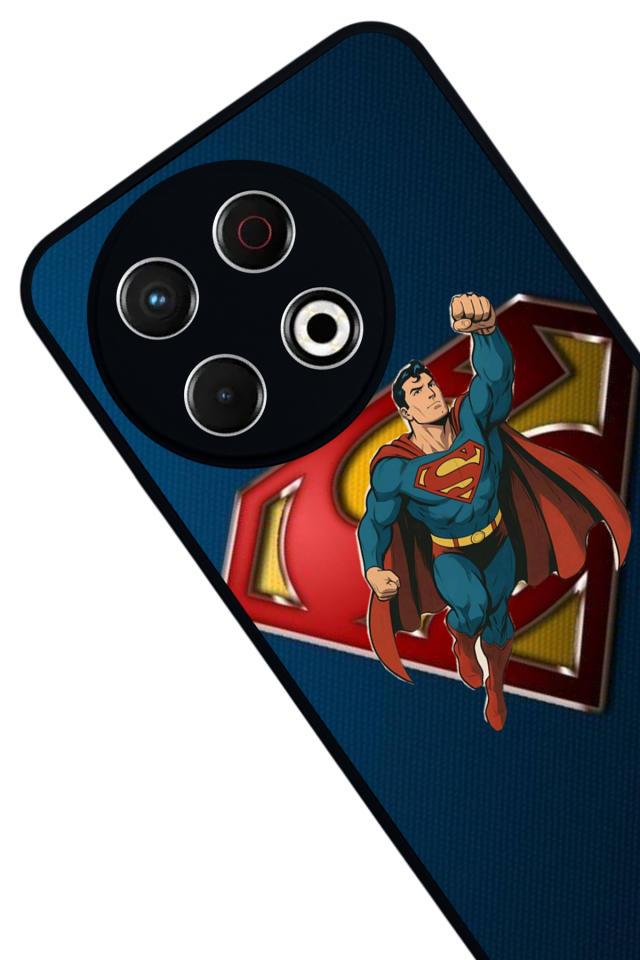 Tecno Spark 30 Pro Uyumlu Superman Tasarımlı Glossy Premium Kılıf