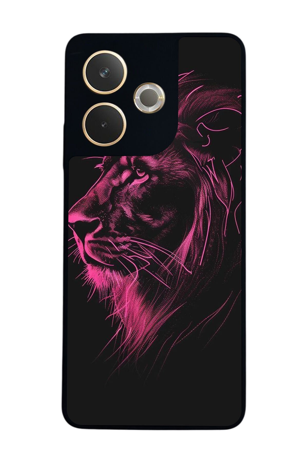Oppo A5 Pro Uyumlu Aslan Tasarımlı Glossy Premium Kılıf